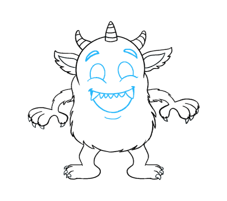 Рисунок монстрика легкий