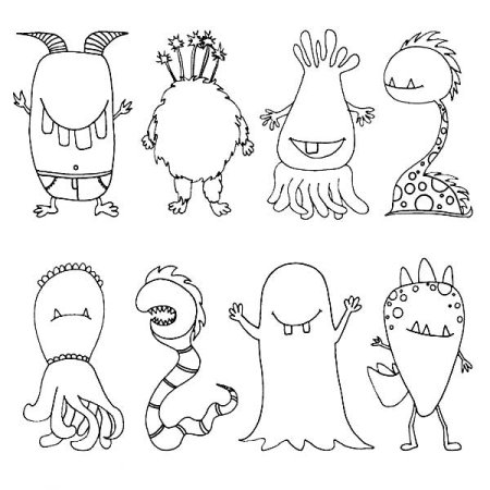 Макеты для рисования монстров