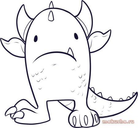 Монстр для срисовки легкие