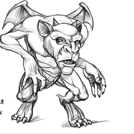 Рисунок манстеракарандашом