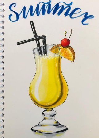 Скетчбук. Коктейль