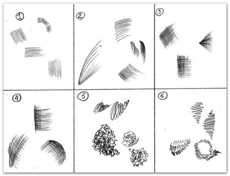 Штрихи простым карандашом