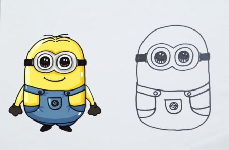 Рисунки для срисовки Миньоны