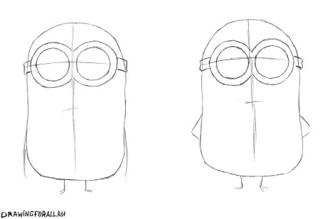 Нарисовать миньона поэтапно