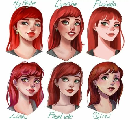 Разные стили рисования персонажей