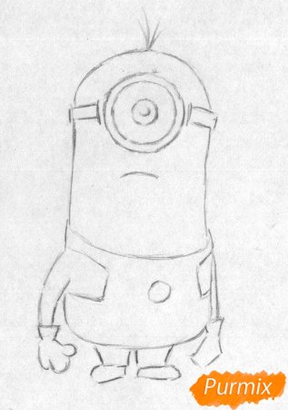 Миньоны карандашом для срисовки