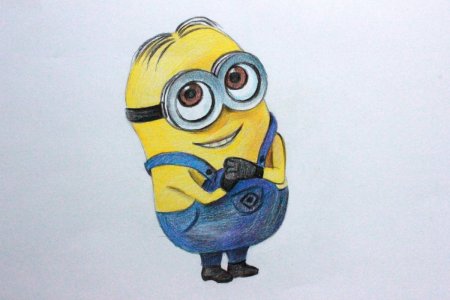 Миньоны рисунок цветной