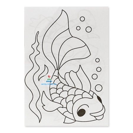 Трафареты для витражных красок рыбки