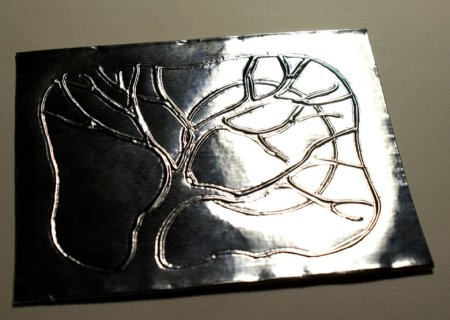 Декоративное панно из фольги