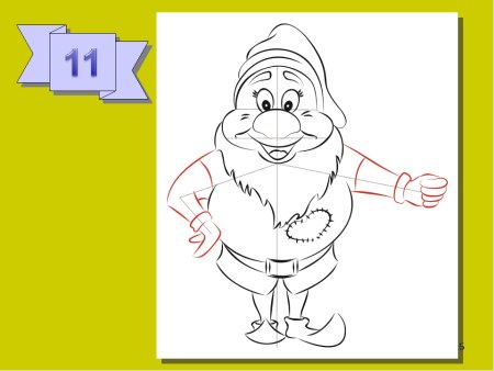 Поэтапный рисунок гномика