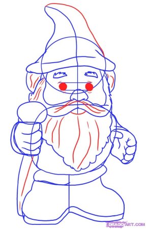 Поэтапное рисование гнома