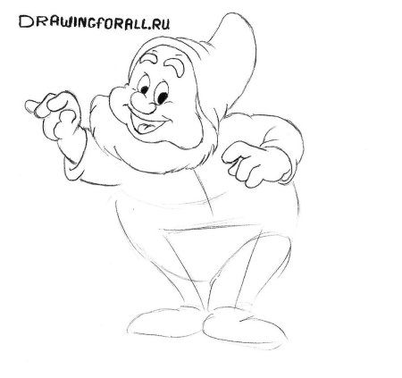 Гном пошагово рисунок