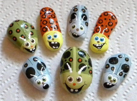 Роспись камней для сада
