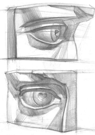 Гипсовая голова Аполлона построение