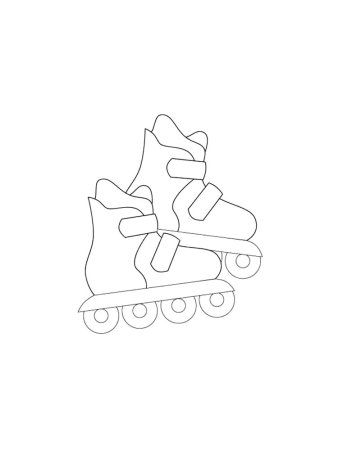 Роликовые коньки раскраска для детей