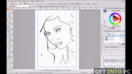Как вставить размер изображения на coreldraw x4