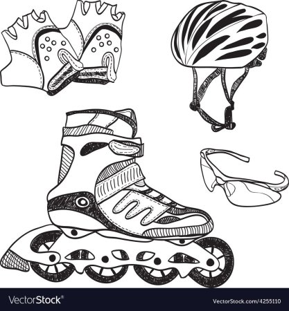 Роликовые коньки раскраска