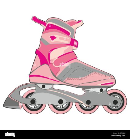 Роликовые коньки вектор трюк