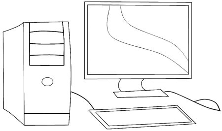 Нарисовать компьютер карандашом