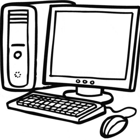 Компьютер срисовать