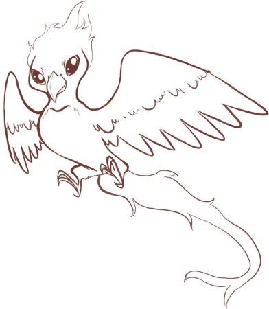 Картинки Феникса для срисовки