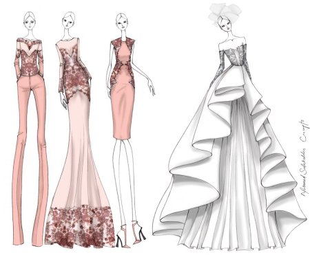 Эскизы модельеров