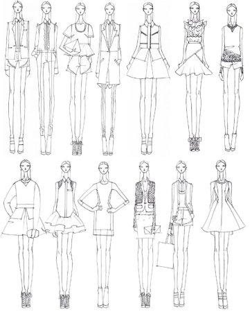 Эскиз модели для одежды