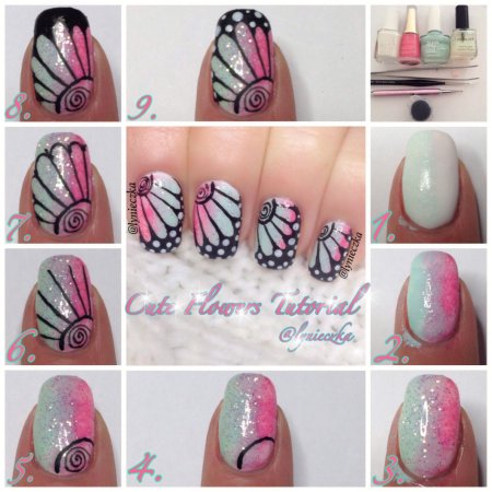 Рисунки на ногтях пошагово для начинающих