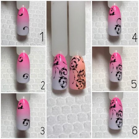 Пошаговый маникюр рисунки на ногтях