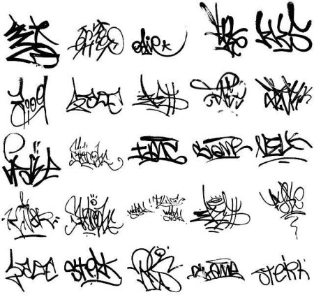 Хендстайл теггинг шрифт