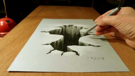 Трехмерные рисунки карандашом