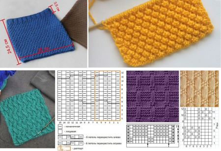 Узор для шарфа спицами
