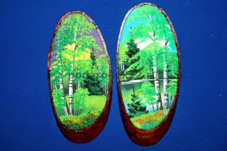 Рисование на срезе дерева