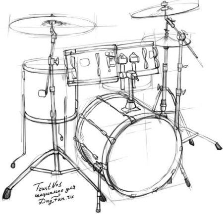 Зарисовки музыкальных инструментов