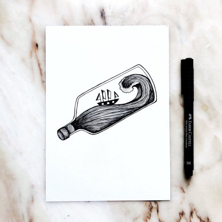 Рисунки линером для начинающих