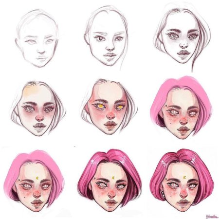 Диджитал портрет пошагово