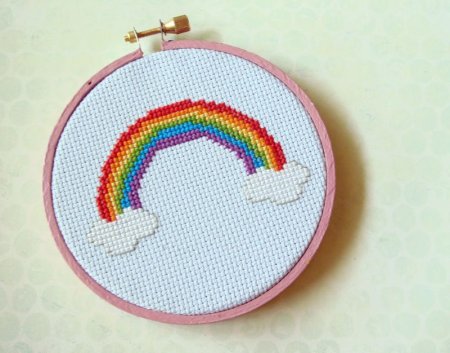 Вышивка Радуга крестиком