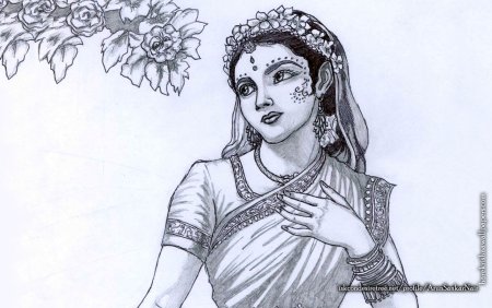 Радха и Кришна рисунок