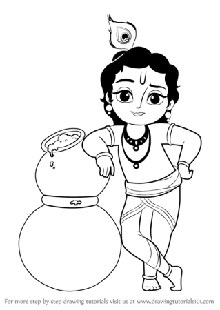 Кришна в черно белом