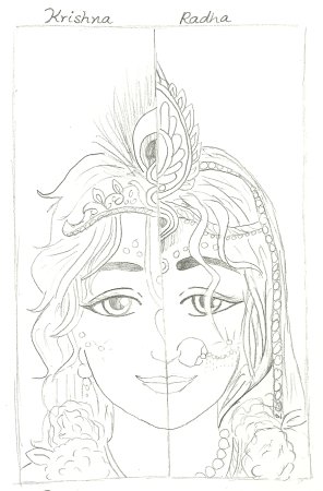 Раскраска богиня Радха