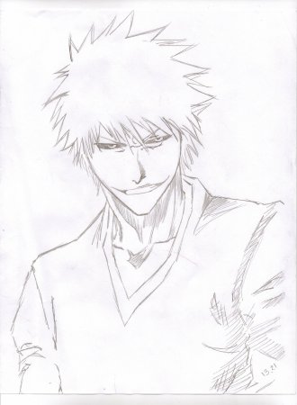 Ичиго Куросаки раскраска