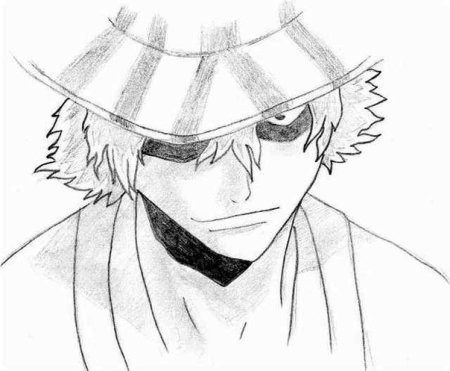 Рисование аниме Блич в полный рост,