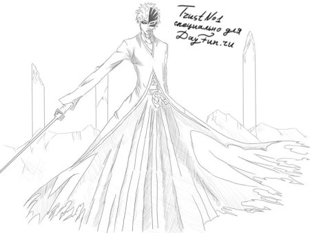 Ичиго Куросаки срисовать