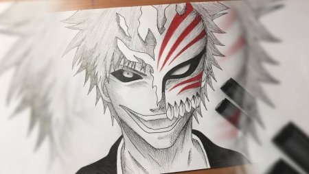 Блич Ичиго карандашом