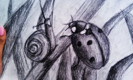 Рисование углем для детей