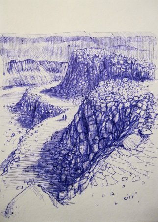 Пейзаж ручкой