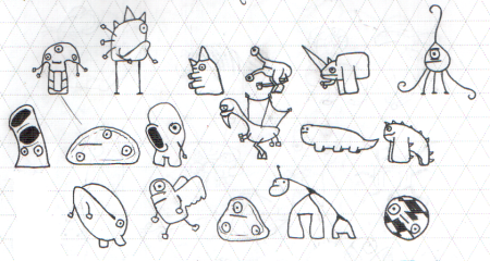 Каракули ручкой в тетради