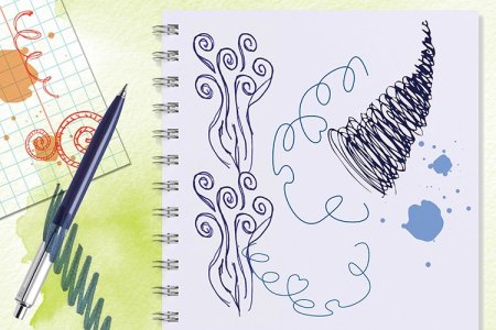 Рисование на полях тетради