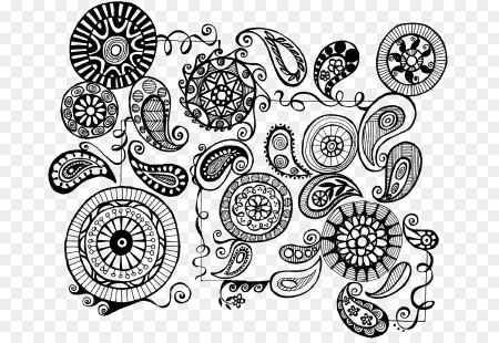 Дудлинг узоры цветов для начинающих