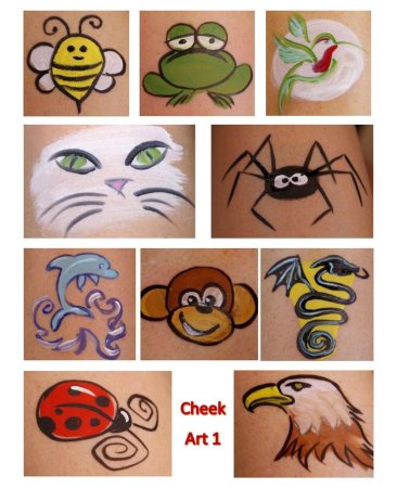 Аквагрим простые рисунки для начинающих